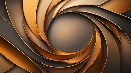 Poster - Elegant spiral design featuring warm colors with a modern twist, perfect for backgrounds or abstract art projects.