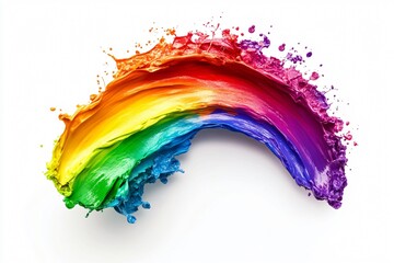 rainbow paint splash abstract art background