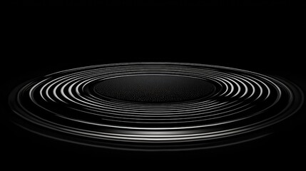 Poster - Abstract circular shapes on black background, perfect for design elements.