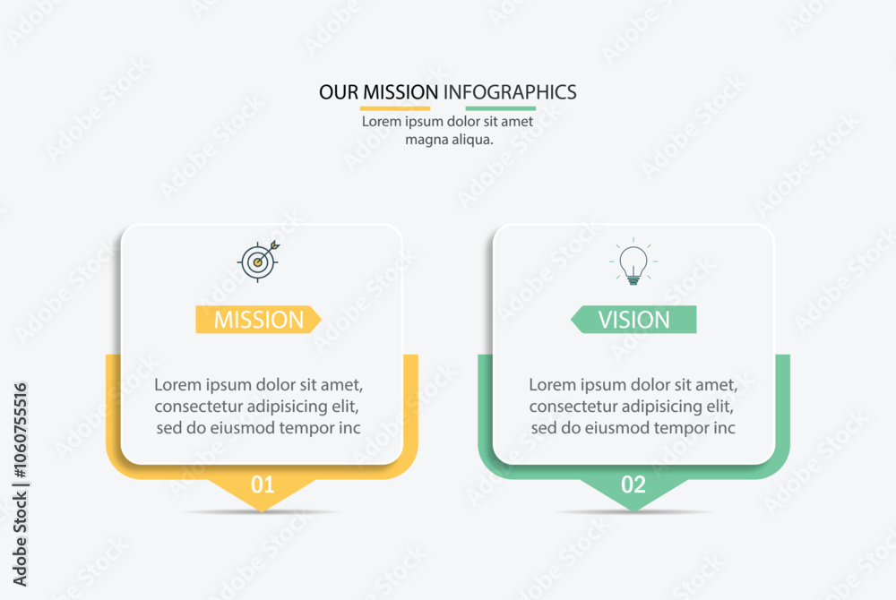Mission, vision, values, graphic design template.eps 10 on white ...