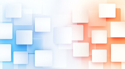 Poster - Abstract background featuring a blend of blue and orange squares, ideal for modern design and creative projects.