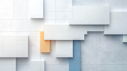 Poster - A modern abstract background featuring geometric shapes in soft colors, creating a clean and minimalistic design aesthetic.