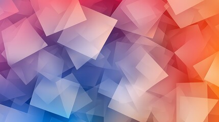 Poster - Abstract background with colorful, blurred geometric shapes in red, blue, and orange tones for creative design projects.