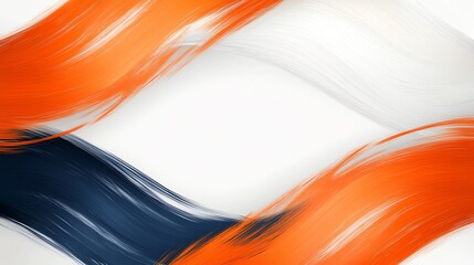 Poster - Abstract colorful waves in orange, white, and blue tones create a dynamic and modern background for any creative project.