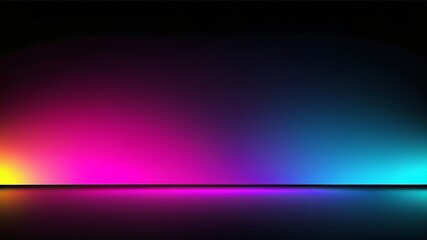 Canvas Print - Abstract colorful background with glowing fluorescent light.