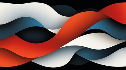 Poster - Dynamic abstract composition featuring flowing waves in vibrant colors, ideal for modern design projects and creative inspiration.