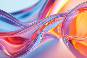 Poster - A macro shot of a vibrant, fluid substance with intricate patterns and colors