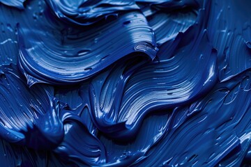 Poster - A close-up view of blue paint on a table