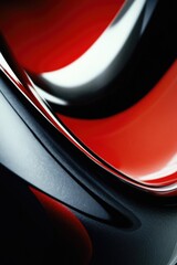 Poster - A close-up shot of a bold red and black chair, perfect for highlighting furniture or interior design