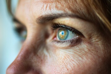 Poster - Close-up of a woman holding a cell phone, focused on the screen
