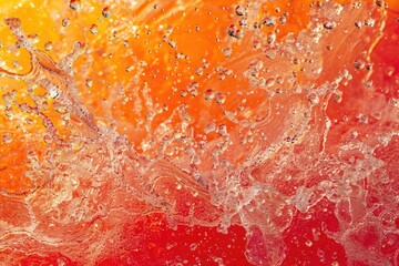 Poster - Fresh orange slice on a glass of water, perfect for a healthy snack or still life photography
