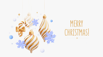 Aufkleber - 3D Christmas template with 