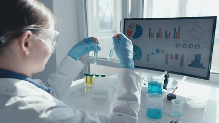 Aufkleber - A dedicated scientist conducts experiments and analyzes data in a lab, significantly contributing to biotechnology and healthcare, improving public health outcomes and community wellness