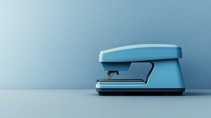 Poster - A Blue-Colored Machine on a Light Blue Surface