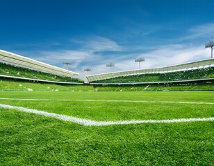 football stadium with a field