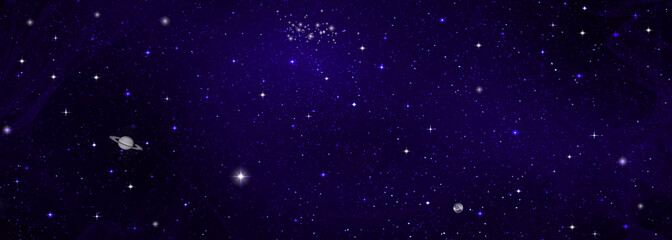 Wall Mural - galaxy in a free space. 3d rendering