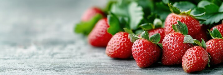 Canvas Print - Fresh spring dessert concept with tarte aux fraises flat lay design for culinary inspiration