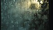 © Tonadech - Water drops cascading down a window during a light drizzle