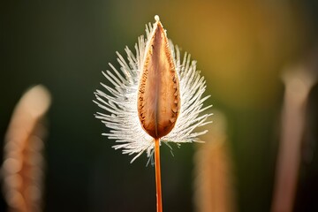 cattail seed head the detailed structure and tiny seeds of a cat