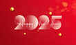© Creative home - 3d happy new year 2025 creative poster design. Premium vector background greetings and New Year 2025 celebrations.