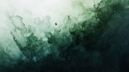 Abstract Emerald Green Watercolor Background