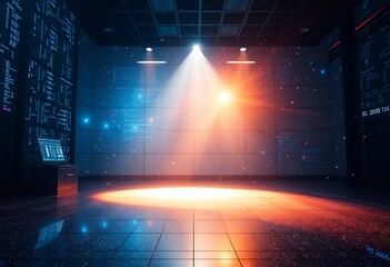Poster - bathed light background wallpaper technology