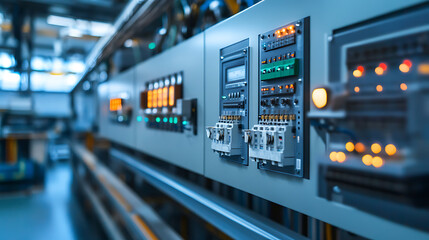 Aufkleber - Electric control cabinet substation in a new factory plant