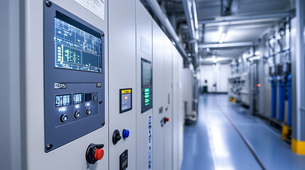 Aufkleber - Electric voltage control room of a plant