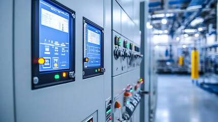Aufkleber - Electric voltage control room of a plant