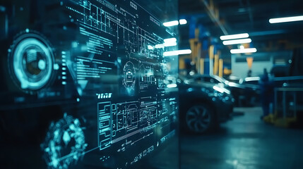 Poster - Industry and technology concept, INDUSTRY 4, 0