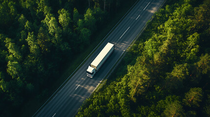 Poster - Logistics company truck on the road