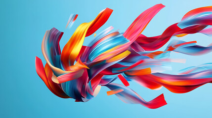 Aufkleber - Modern abstract high speed movement, Colourful dynamic motion on blue background, Movement sport pattern for banner or poster design background concept