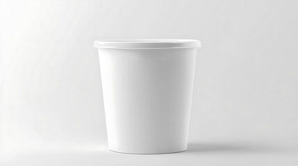 Aufkleber - White blank popcorn bucket for placing your graphics, Packaging template mockup isolated on white background