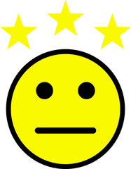 Customer experience vector icon. 1 to 5 star satisfaction rating vector icon sign, work experience symbol.