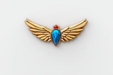 Poster - The game avatar wings. Shape the badge. Generate the AI