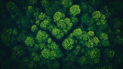 Aufkleber - Green lungs filled with forest trees for a healthy environment and planet earth