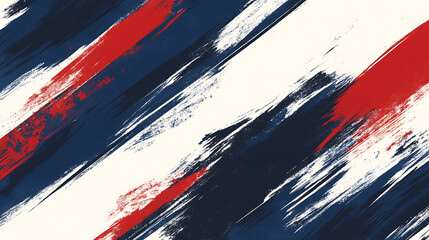 Aufkleber - A navy blue, white and red brush stroke pattern The dark navy blue background