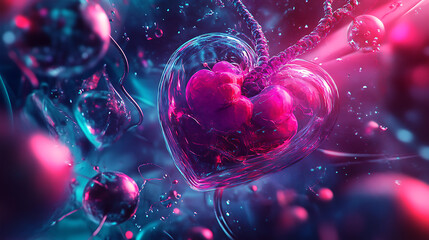 Aufkleber - futuristic medical research or heart cardiology health care wide banner