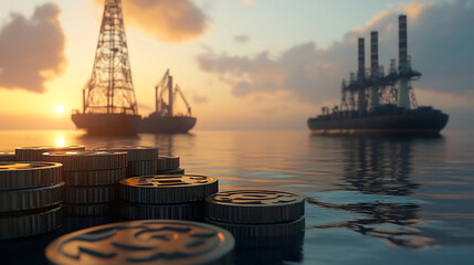 Poster - conceptual image depicting the rise in energy prices, highlighting the increasing costs of energy an