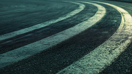 Poster - The street track has curbs and asphalt for racing cars
