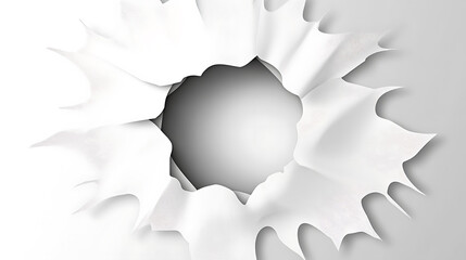 Aufkleber - explosion paper hole white paper circle shape