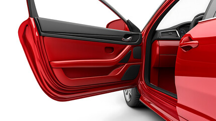 Aufkleber - red car door isolated on white background with clip path