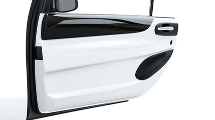 Poster - white car door isolated on white background with clip path