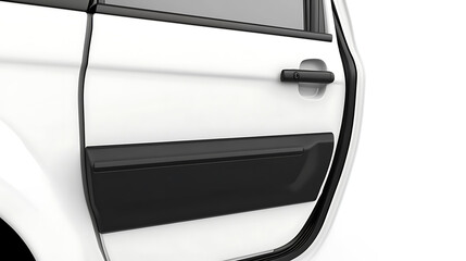 Poster - white car door isolated on white background with clip path