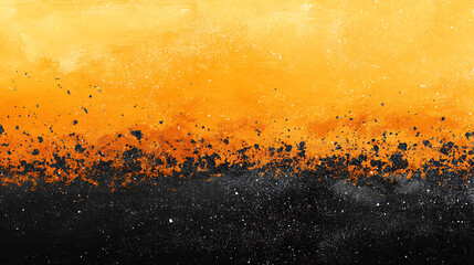 Aufkleber - fiery orange and black ombre background with grainy grunge texture abstract web banner