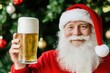 © Konstiantyn Zapylaie - Santa claus enjoying a festive beer toast in holiday spirit