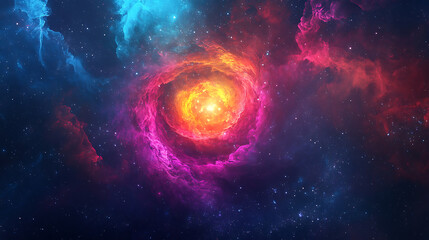 Poster - futuristic meditation space background chakras and cosmos spirituality concept