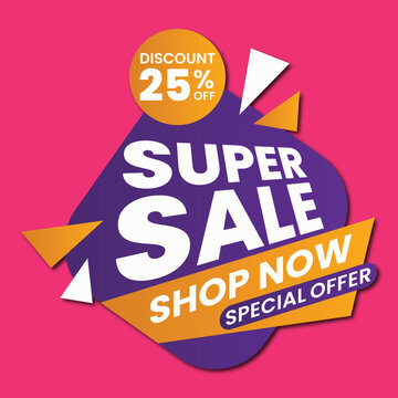 purple promotion sale template vector illustration