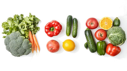 Poster - Fresh Vegetables on Transparent Background Generative AI