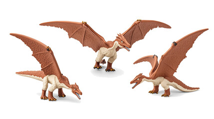 Poster - Realistic Collection of Pteranodons and Pterodactylus on Display Generative AI